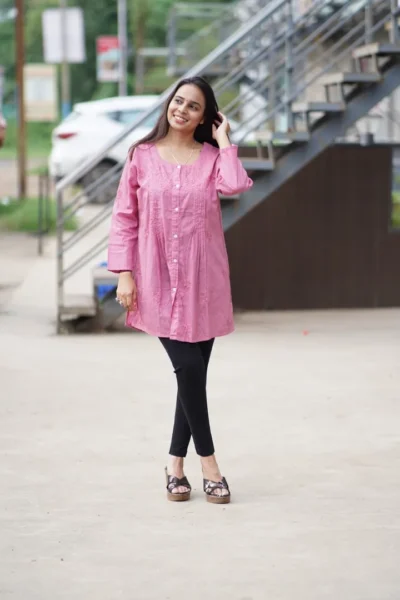 Premium Lucknowi Short Cotton Kurti