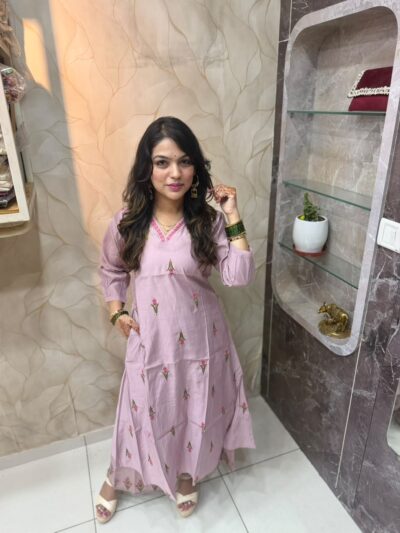 Silk Plazzo Set-light pink